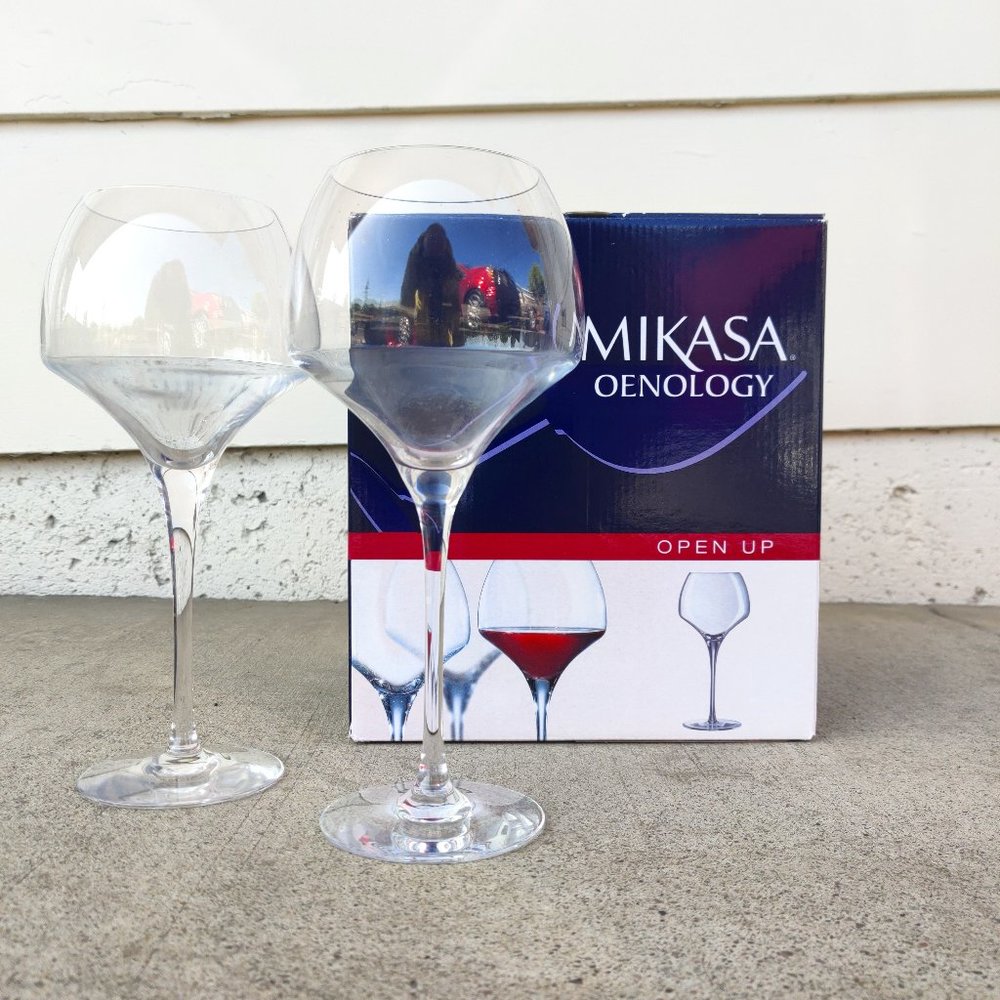 NIB MIKASA Oenology 18.5OZ. Crystal Wine Glasses | Made in France | Set of 4